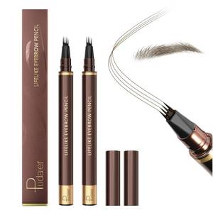 lot 64530 image: 2 Pack Eyebrow Pen, Waterproof Microblading Eyebrow Pencil, 4 Tip Precise Eye Brow Makeup Pen for Women to Effortlessly Create Hair Like Natural Brows, Non Dry Out and Last All Day (Medium Brown) - Retail $9