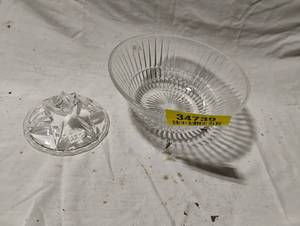 lot 34739 image: Vintage ornate glass candy jar with lid