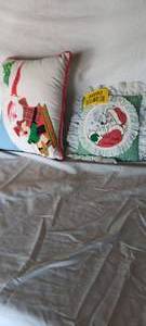 lot 34693 image: Two handmade Holiday pillows