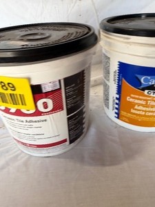 lot 34789 image: Two tubs of Ceramic Tile adhesive