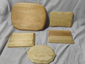 lot 34978 image: 5 blank wooden planks for decorating painting or carving pictures in various shapes and sizes