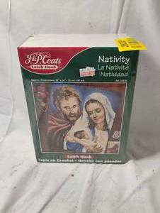 lot 35035 image: 30x36 Latch hook nativity scene kit