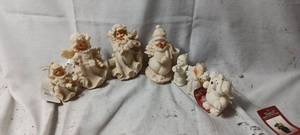 lot 34951 image: Vintage resin Christmas figurines and ornaments