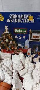 lot 34954 image: Box of blank ornaments to paint or craft