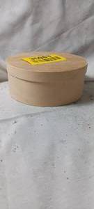 lot 35063 image: Round wooden storage container with lid