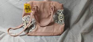 lot 35078 image: Pink floral handbag