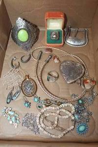 lot 4406 image: Misc. Jewelry, Belt Buckles and More