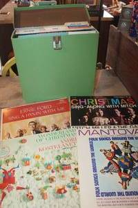 lot 4446 image: Vintage Records in Carrier Case