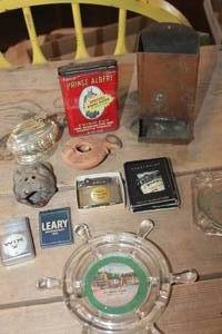 lot 4462 image: Vintage Lighters, Matchbox Holder and More