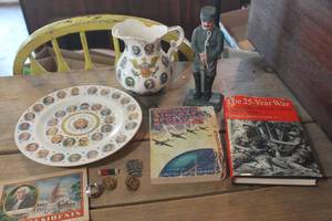 lot 4472 image: Cast Iron Military Figure, Books and More