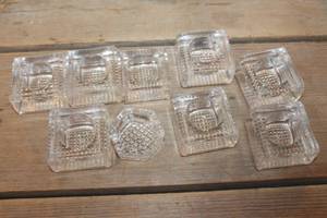 lot 4486 image: Vintage Glass Salt Cellars