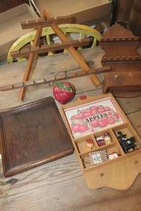 lot 4511 image: Wooden Souvenir Spoon Racks and More