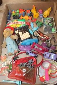 lot 4514 image: Flat of Misc. Vintage Toys