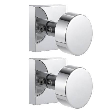 lot 62471 image: chrome modern single-sided dummy door knob