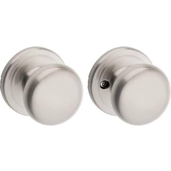 lot 62490 image: Kwikset Juno Satin Nickel HallCloset Passage Door Knob