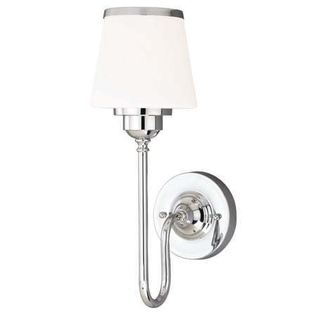 lot 59301 image: Kelsy 1 Light Chrome Bathroom Wall Fixture