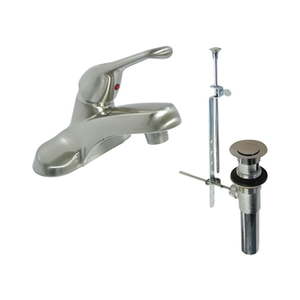 lot 4002 image: Dominion Faucets Single Handle Lavatory Faucet 77-1632  Retail $85.13