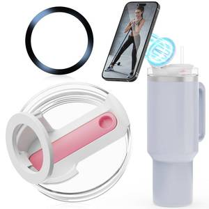 lot 4014 image: OriJoy 40 oz Tumbler Lid with Magnetic Phone Holder - 2 Pack