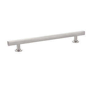 lot 61409 image: Emtek Freestone Pull 8 in Satin Nickel 86456 - Set of 3 Pulls