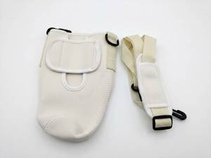 lot 61426 image: White Neoprene Tumbler Holder w Beige Strap