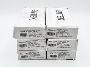 lot 61430 image: Emtek Steel Plain Bearing Hinges 3.5x3.5 (6 Pieces)