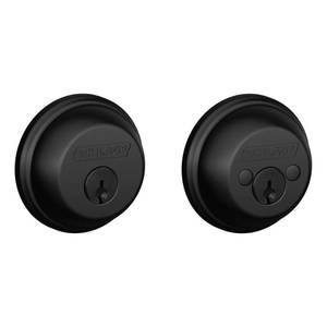lot 61434 image: Schlage B62N 622 Double Cylinder Deadbolt Matte Black