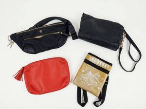 lot 64024 image: Lot of 4 Assorted Bags & Clutches - Black & Red