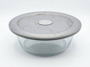 lot 64046 image: Pyrex Glass Microwave Steamer Cooker with Lid