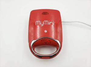 lot 64056 image: myMini Sandwich Maker Compact Grill Press Red