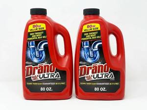lot 64079 image: Drano Ultra Max Gel Drain Clog Remover 80 oz