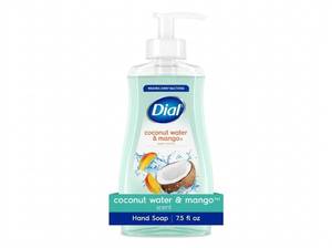 lot 64100 image: Dial Clean  Gentle Liquid Hand Soap, Coconut Water & Mango, 7.5 fl oz