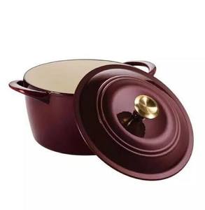 lot 64112 image: Tramontina 7qt Enameled Cast Iron Dutch Oven Burgundy