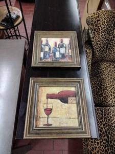 lot 25849 image: Wine Themed Framed Art Prints Set of 2