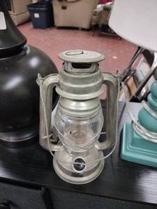 lot 25923 image: Olde Brooklyn Lantern Kerosene Oil Style LED Lamp
