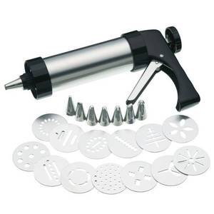 lot 25927 image: Cangfort Stainless Steel Cookie Press and Icing Set