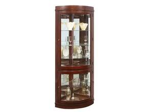 lot 25858 image: Pulaski Furniture Curved Glass Display Cabinet