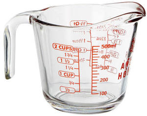 lot 25931 image: Anchor Hocking Glass Measuring Cup 2 C.