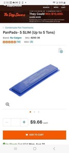 lot 20722 image: Nu-Calgon PanPads-5 SLIM Condensate Pan Treatment, 4295-36