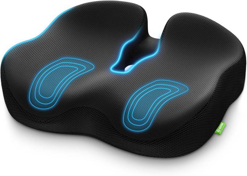 lot 171480 image: AUVON Ergonomic Donut Pillow Seat Cushion for Hemorrhoid & Tailbone Pain Relief, Thick Memory Foam Chair Cushion with Firm Support for Coccyx, Sciatica, Pressure Sores, Pregnancy, Postpartum Recovery