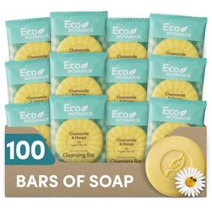 lot 152265 image: Eco Botanics 100-Count 0.5oz Cleansing Bar Soap, Travel Size Hotel Soap