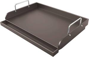 lot 152271 image: 17 Flat Top Griddle for Gas Grill, Cast Iron Grill Plate Insert 17x13 Inch Griddle Cooking Plate Compatible with Weber Charbroil Camp Chef for Outdoor BBQ