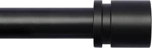 lot 152284 image: Byondeth Curtain Rods for Windows 16 to 88 Inches Adjustable Length 1 Inch Diameter Window Curtain Rod with Aluminium Finials, Black
