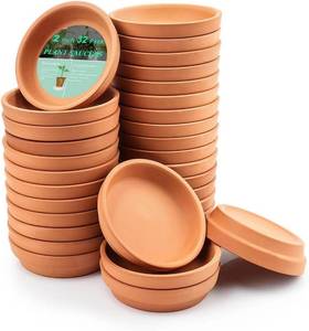 lot 152286 image: Retails for $110 2 Inch Terracotta Plant Saucers, 120 Pack Mini Clay Pot Trays