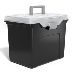 lot 152296 image: Staples File Box File Portable Tote Letter Size Black (140163110997)