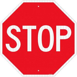 lot 251747 image: T&R Large Stop Sign Street Road Sign 24 x 24 Inches. Engineer Grade Reflective Sheeting, Rust Free Aluminum, Weather Resistant, Waterproof, Fade Resistant, 2 Pre-drilled Holes
