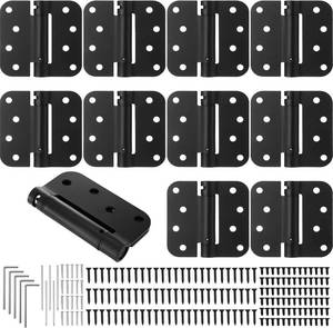lot 251752 image: Yaocom 10 Pcs Self Closing Door Hinge 4, Spring Loaded Hinges, Black
