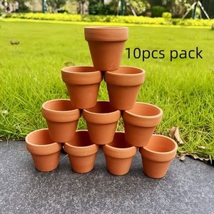 lot 251756 image: 120 Pcs - 2.1 Small Mini Clay Pots Terracotta Pot Ceramic Pottery Planter Terra Cotta Flower Pot Succulent Nursery Pots - Great for Window Boxes, Cactus, Plants, Crafts, Wedding Favors
