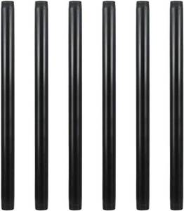 lot 351931 image: GeilSpace 6 Pack 34   16 Pre-Cut Black Metal Pipe, Industrial Steel Fits Standard Three Quarters Inch Threaded Pipes and Fittings - Vintage DIY Industrial Shelving (34   16, Black)