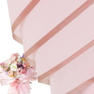 lot 351952 image: 20 Sheet Flower Wrapping Paper-Waterproof Floral Bouquet Paper (Pink)