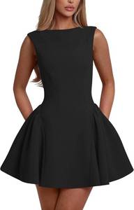 lot 351959 image: YMDUCH Womens Summer Sleeveless Backless A-line Mini Prom Dress (XS)